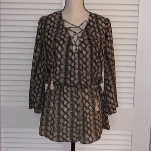 Show Me Your Mumu Snakeskin romper Medium